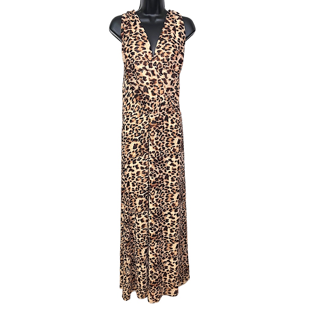 Cheats B Leopard Print Casual Maxi Dress